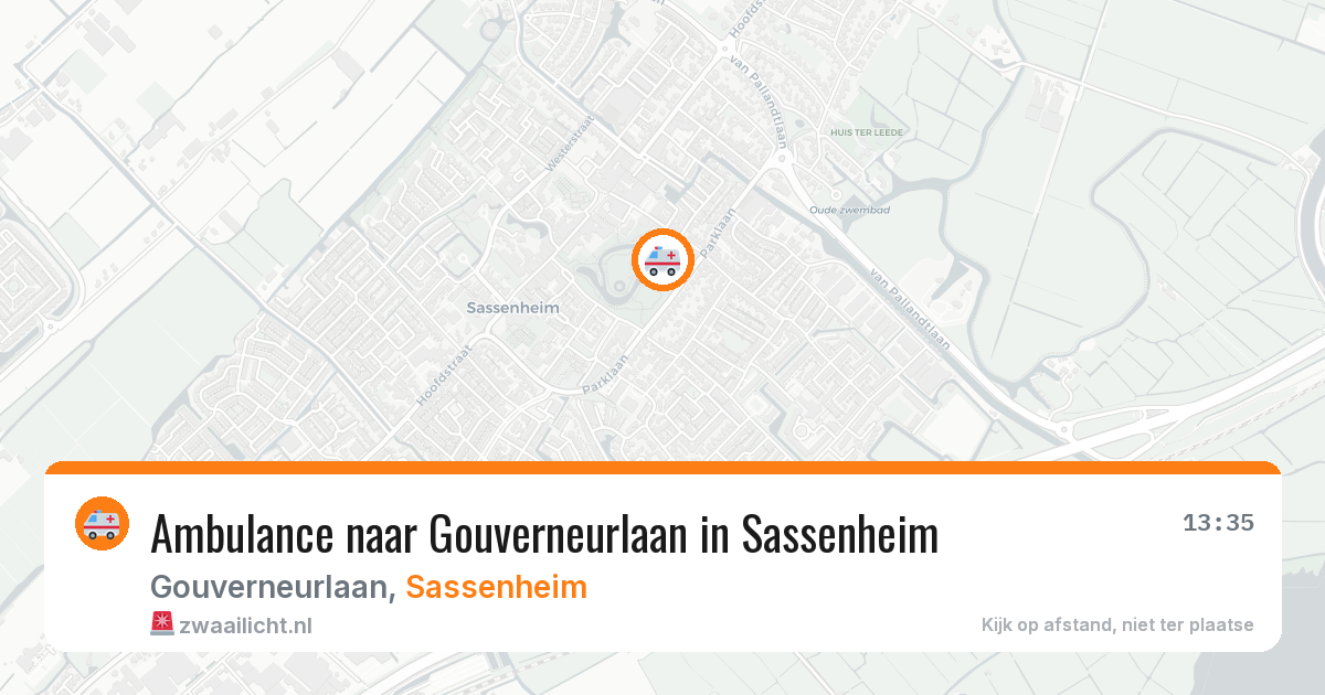 Ambulance naar Gouverneurlaan in Sassenheim — 22 jun 2026