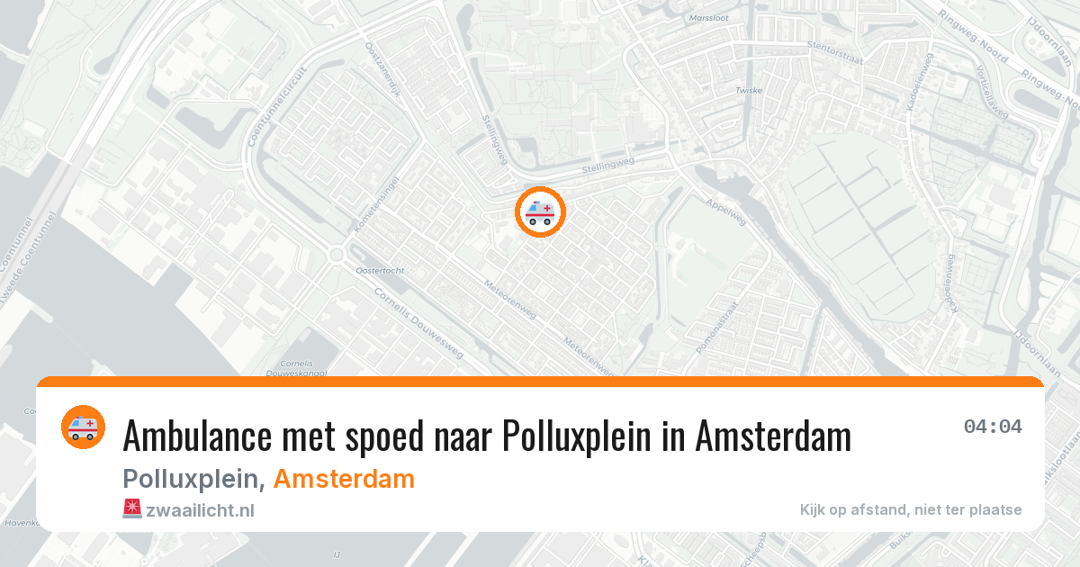 Ambulance met spoed naar Polluxplein in Amsterdam — 7 apr 2026