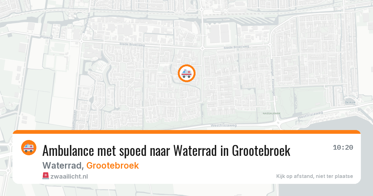 Ambulance met spoed naar Waterrad in Grootebroek — 1 mei 2026
