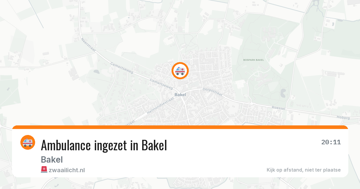 Ambulance ingezet in Bakel — 4 apr 2026