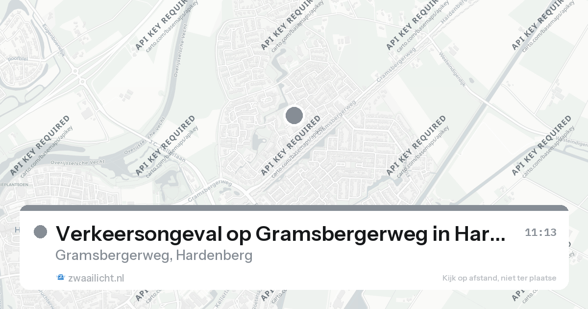 Verkeersongeval op Gramsbergerweg in Hardenberg — 26 aug 2026