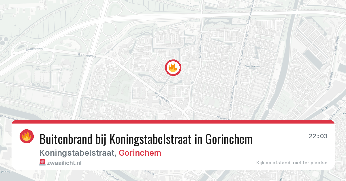 Buitenbrand bij Koningstabelstraat in Gorinchem — 6 jun 2026