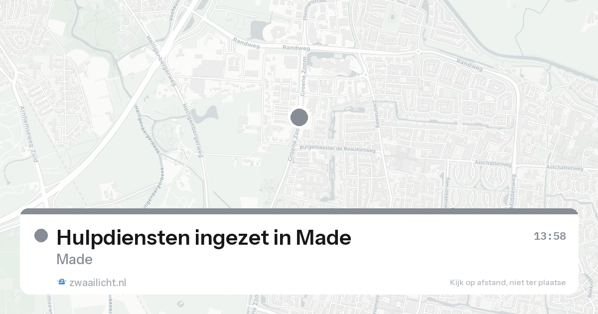 Hulpdiensten ingezet in Made — 31 jan 2026 | 🚨 Zwaailicht.nl