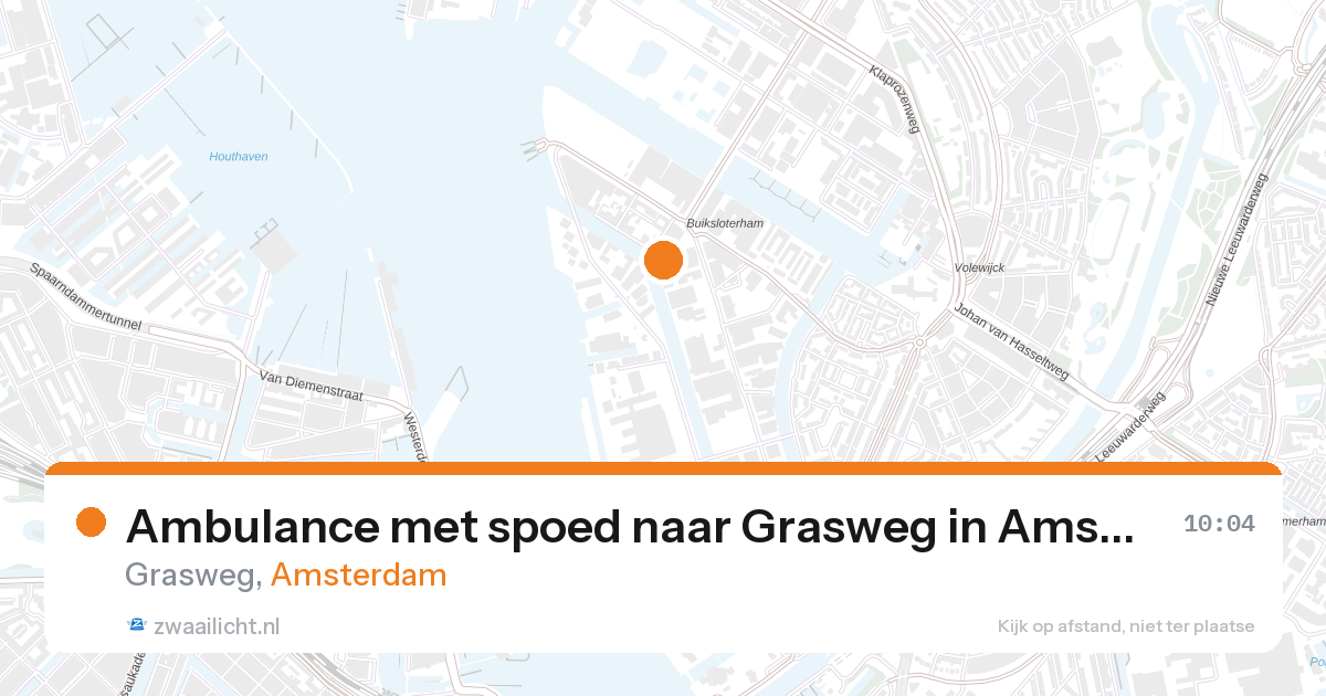 Ambulance met spoed naar Grasweg in Amsterdam — 28 aug 2026