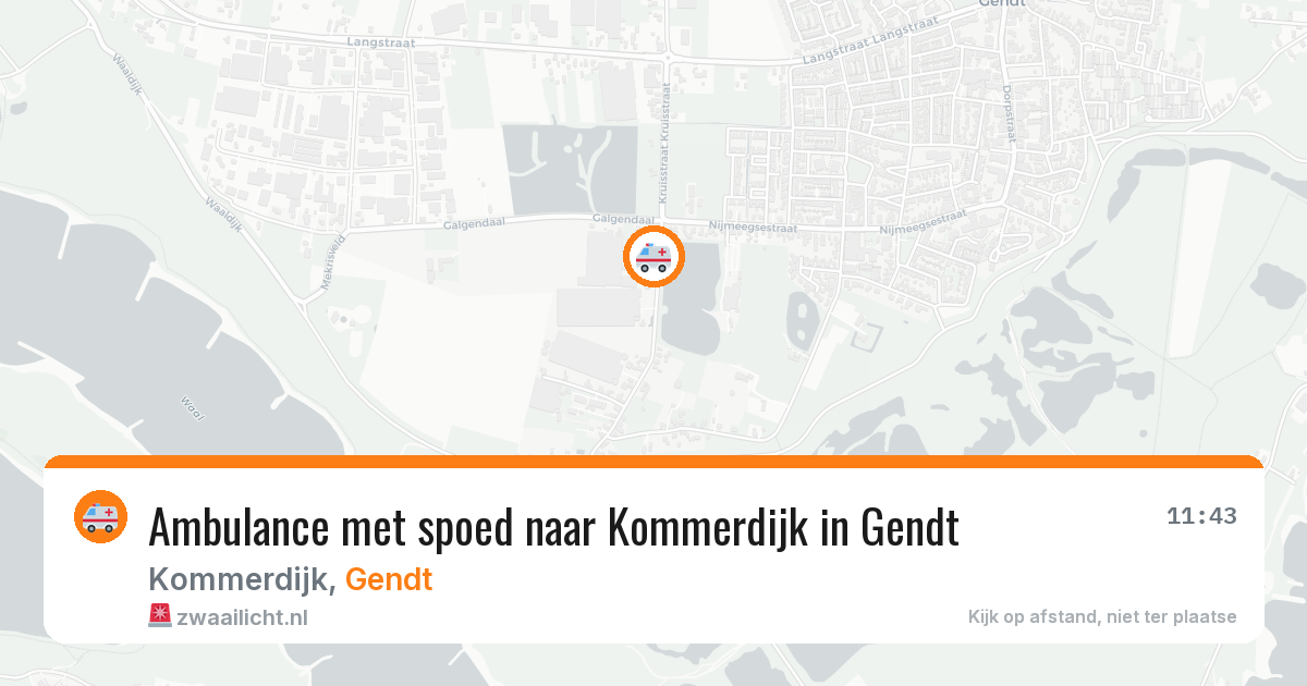 Ambulance met spoed naar Kommerdijk in Gendt — 25 feb 2026
