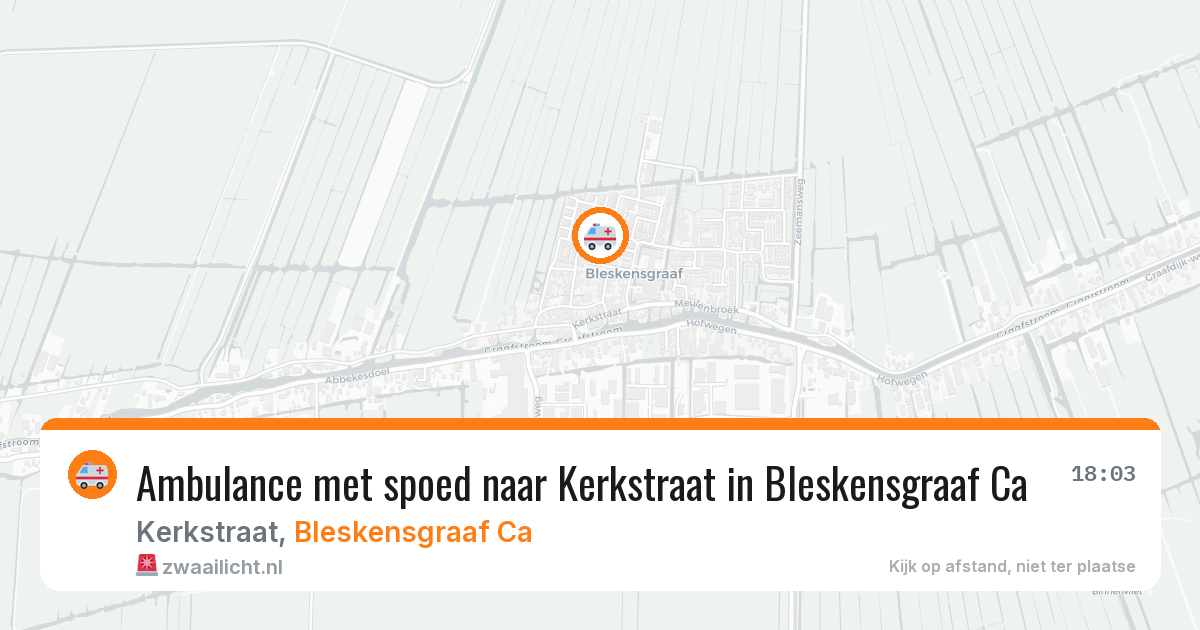 Ambulance met spoed naar Kerkstraat in Bleskensgraaf Ca — 29 apr 2026