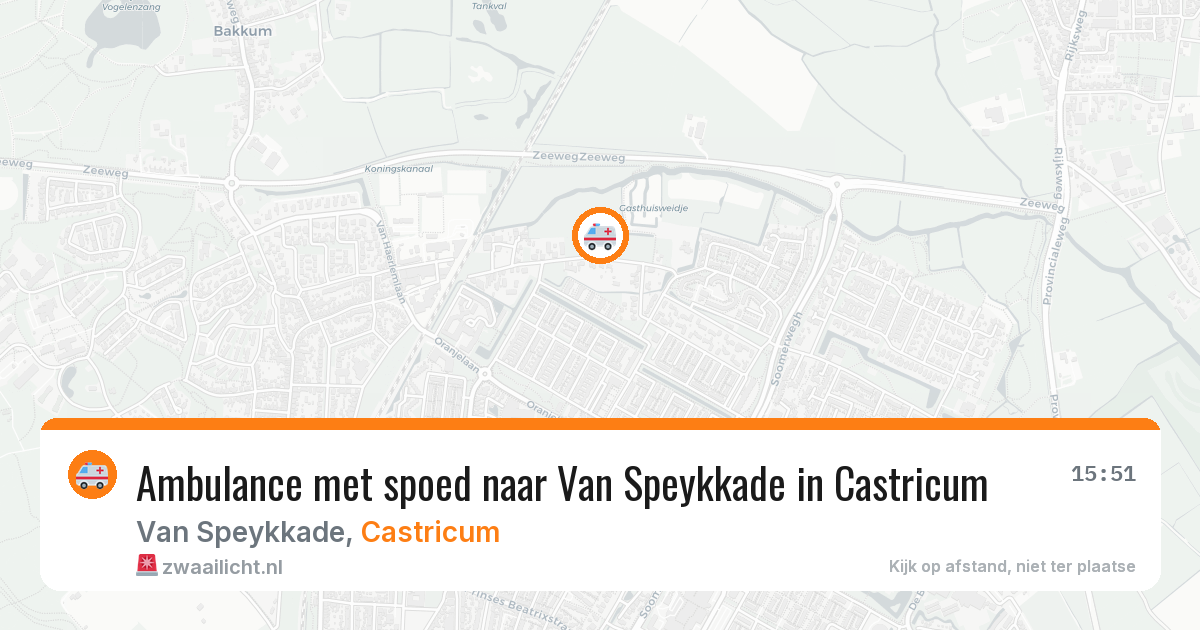 Ambulance met spoed naar Van Speykkade in Castricum — 7 aug 2026