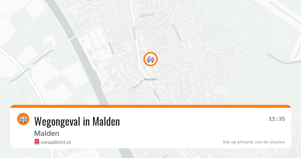 Wegongeval in Malden — 12 jun 2026