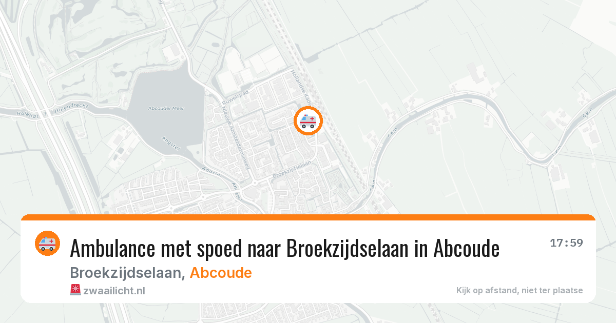 Ambulance met spoed naar Broekzijdselaan in Abcoude — 2 aug 2026