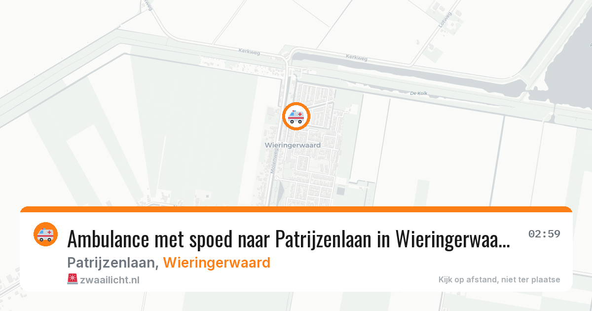 Ambulance met spoed naar Patrijzenlaan in Wieringerwaard — 12 jun 2026