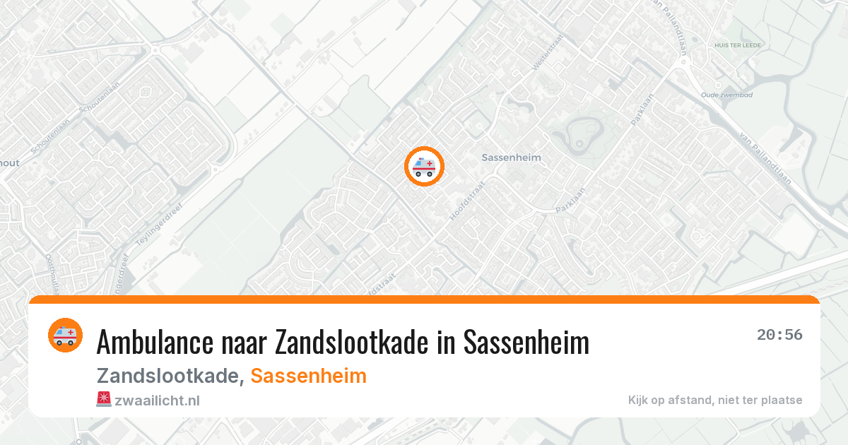 Ambulance naar Zandslootkade in Sassenheim — 13 mei 2026
