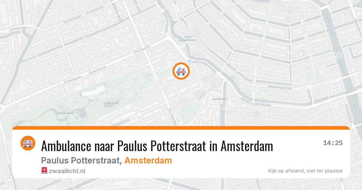 Ambulance naar Paulus Potterstraat in Amsterdam — 25 jun 2026