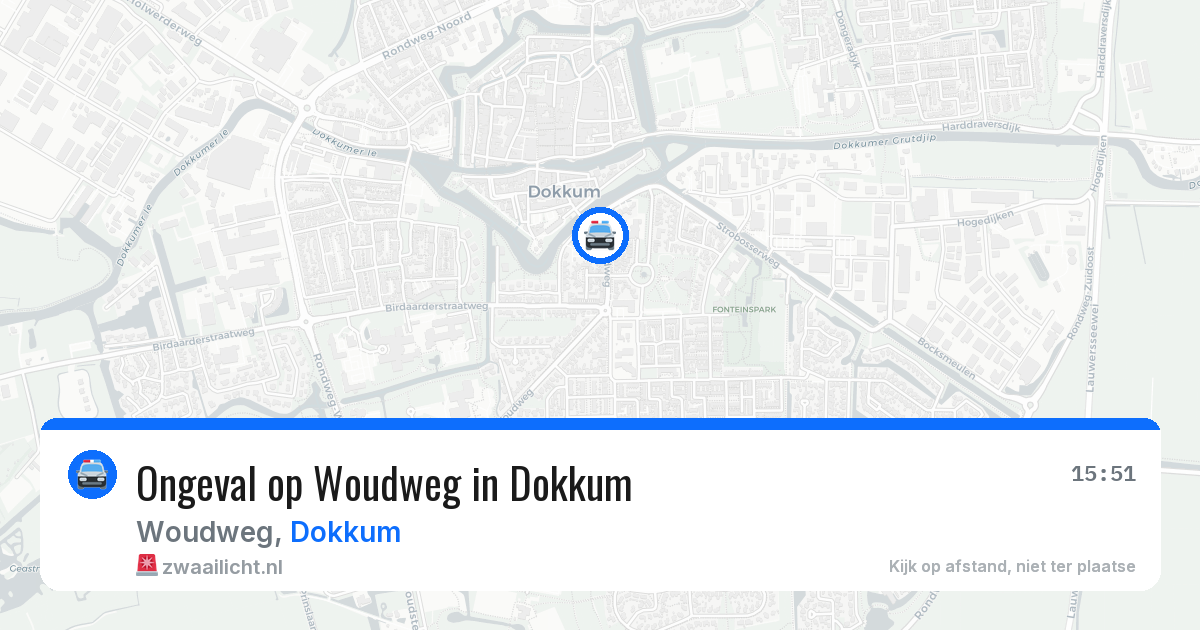 Ongeval op Woudweg in Dokkum — 5 aug 2026