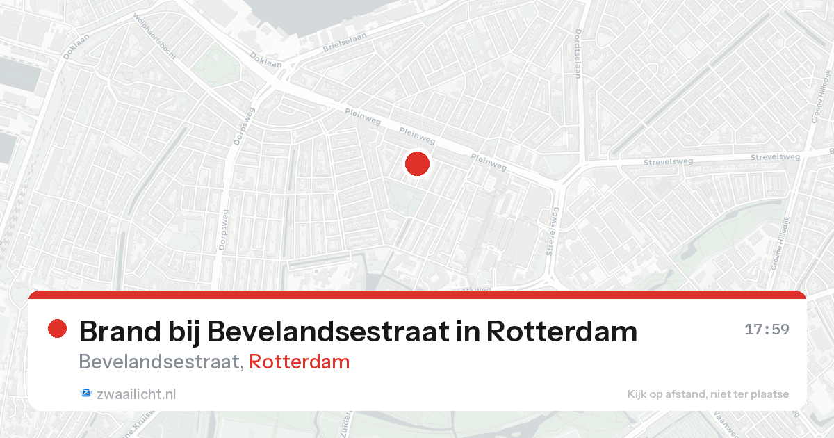 Brand bij Bevelandsestraat in Rotterdam — 25 aug 2026