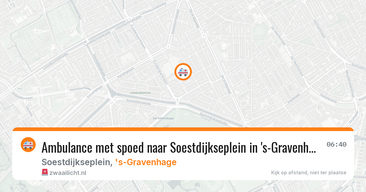 Ambulance met spoed naar Soestdijkseplein in 's-Gravenhage — 8 apr 2026