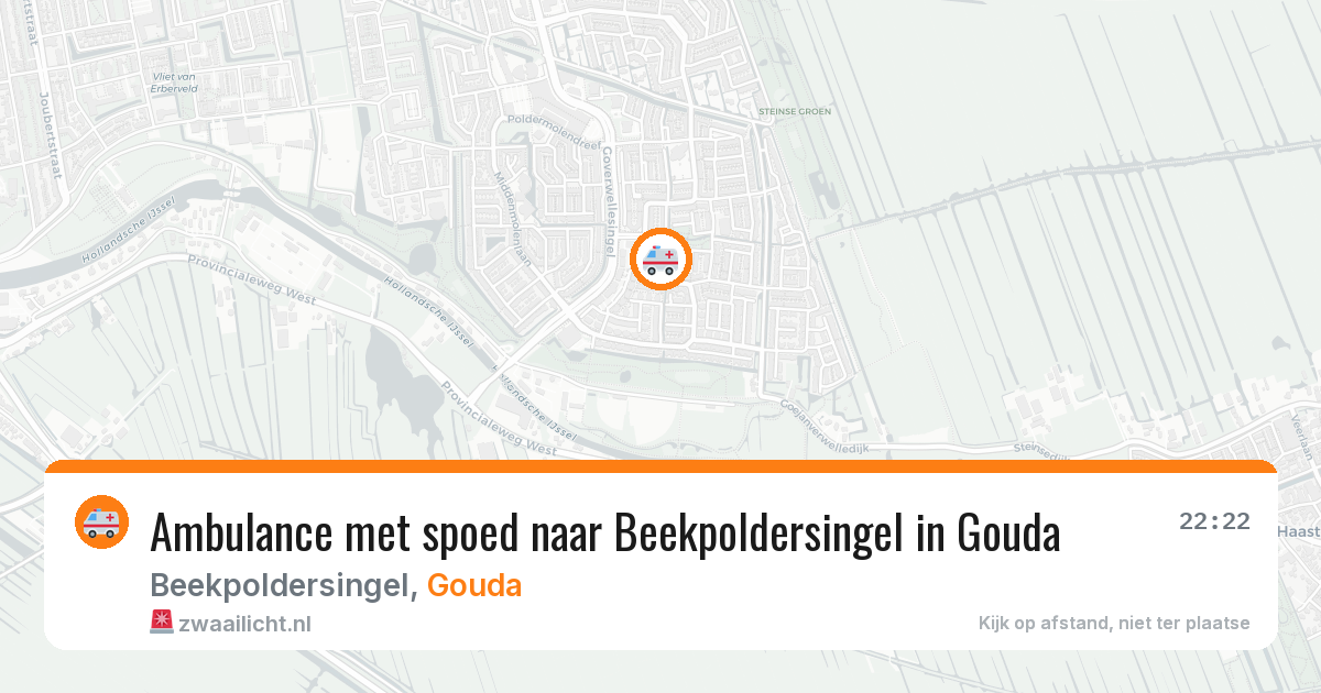 Ambulance met spoed naar Beekpoldersingel in Gouda — 14 jun 2026
