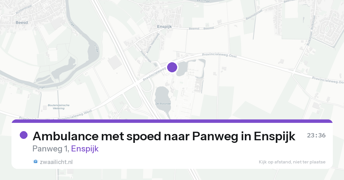Ambulance met spoed naar Panweg in Enspijk — 15 aug 2026