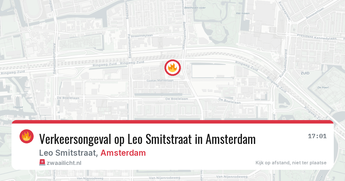 Verkeersongeval op Leo Smitstraat in Amsterdam — 30 jun 2026