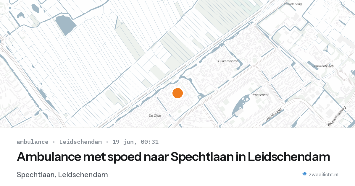 Ambulance met spoed naar Spechtlaan in Leidschendam — 18 jun 2026