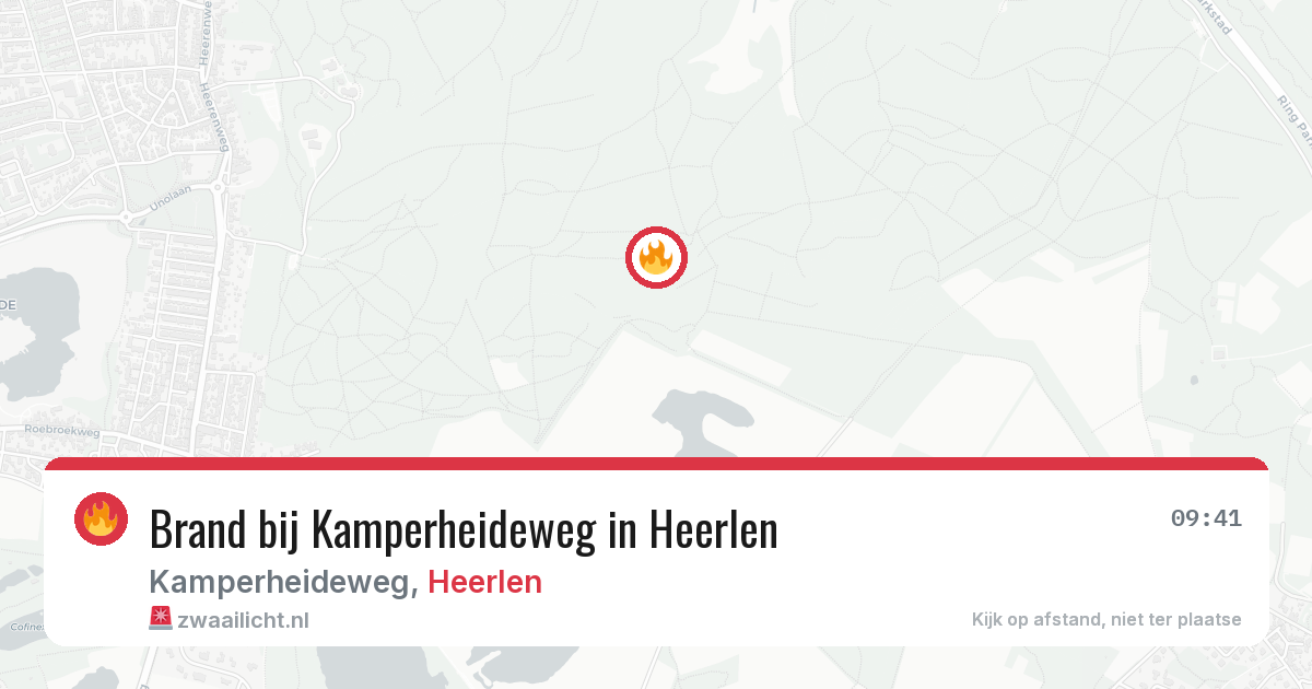 Brand bij Kamperheideweg in Heerlen — 26 mei 2026