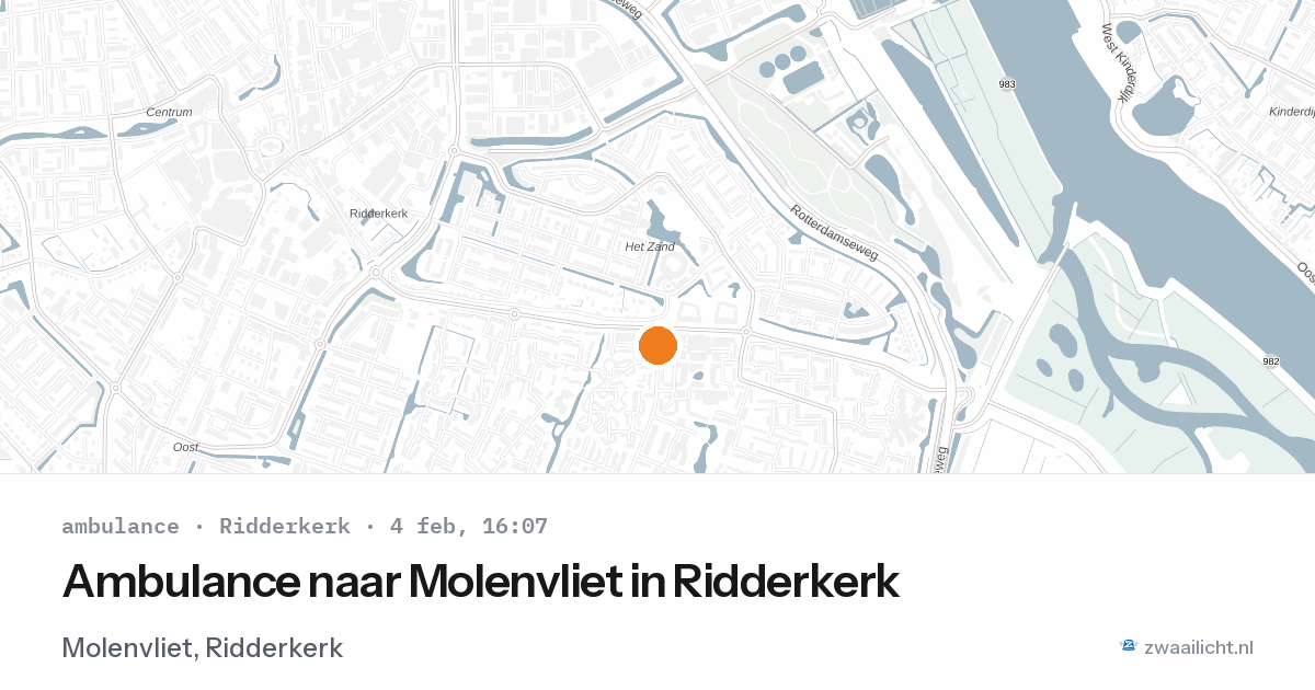 Ambulance naar Molenvliet in Ridderkerk — 4 feb 2026