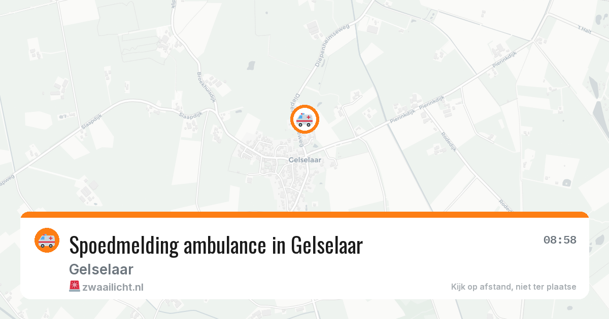 Spoedmelding ambulance in Gelselaar — 9 jul 2026