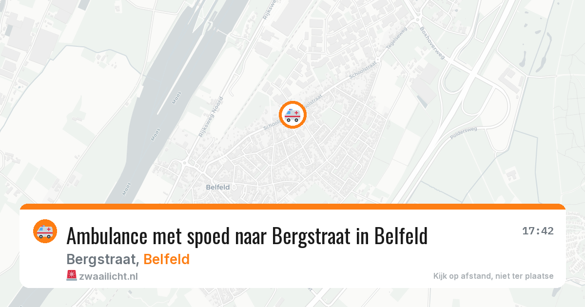 Ambulance met spoed naar Bergstraat in Belfeld — 2 aug 2026