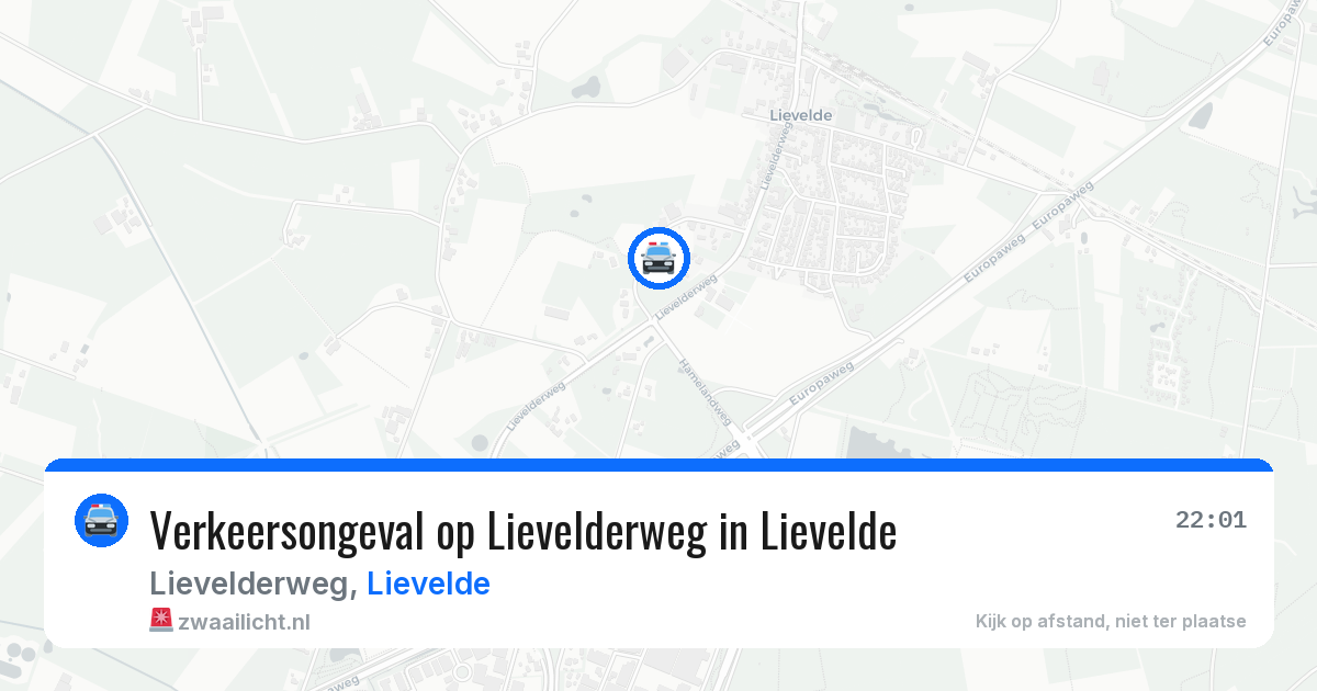 Verkeersongeval op Lievelderweg in Lievelde — 23 mrt 2026