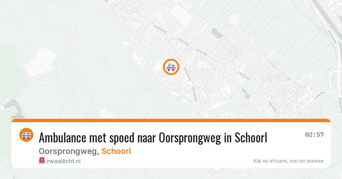 Ambulance met spoed naar Oorsprongweg in Schoorl — 1 jul 2026