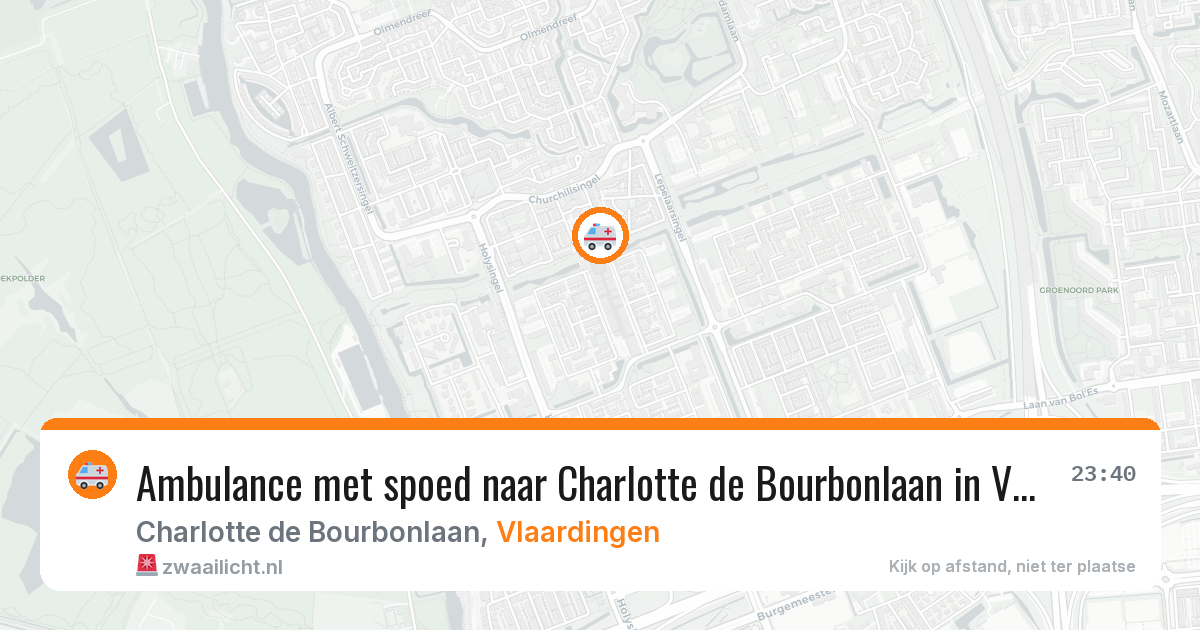 Ambulance met spoed naar Charlotte de Bourbonlaan in Vlaardingen — 17 mrt 2026