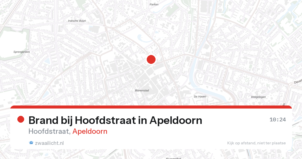 Brand bij Hoofdstraat in Apeldoorn — 28 aug 2026