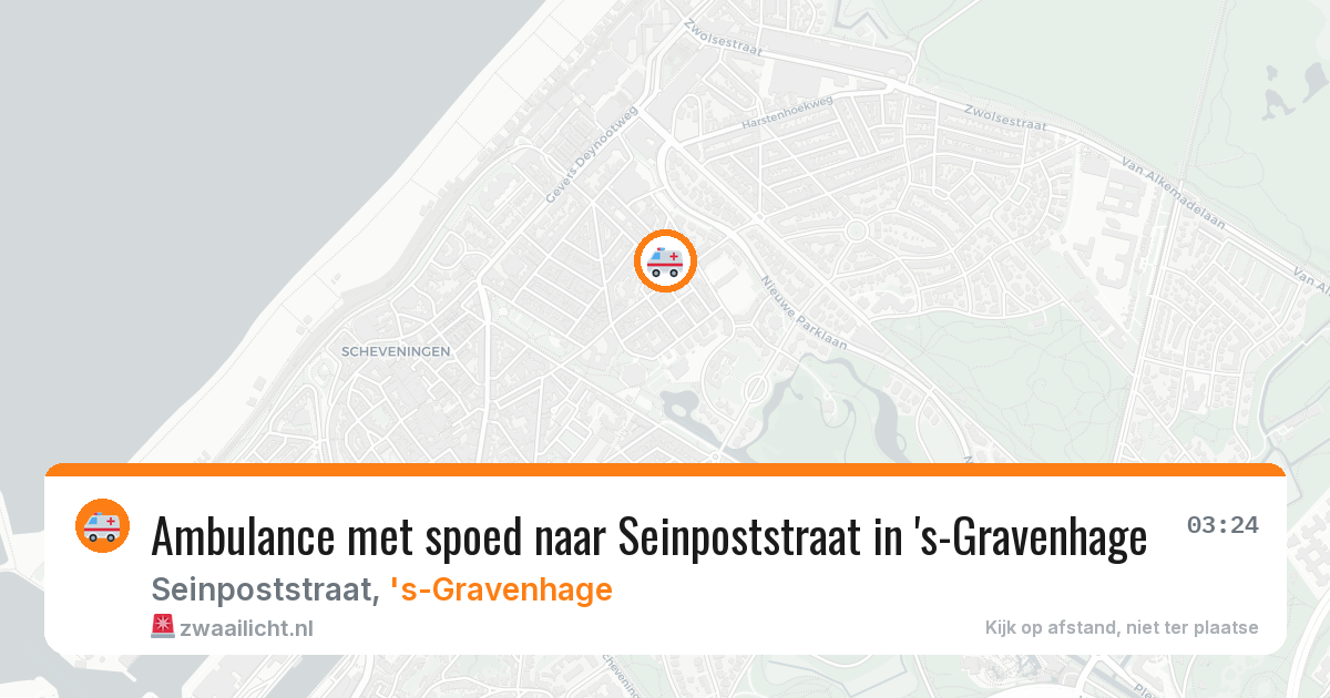 Ambulance met spoed naar Seinpoststraat in 's-Gravenhage — 11 mei 2026