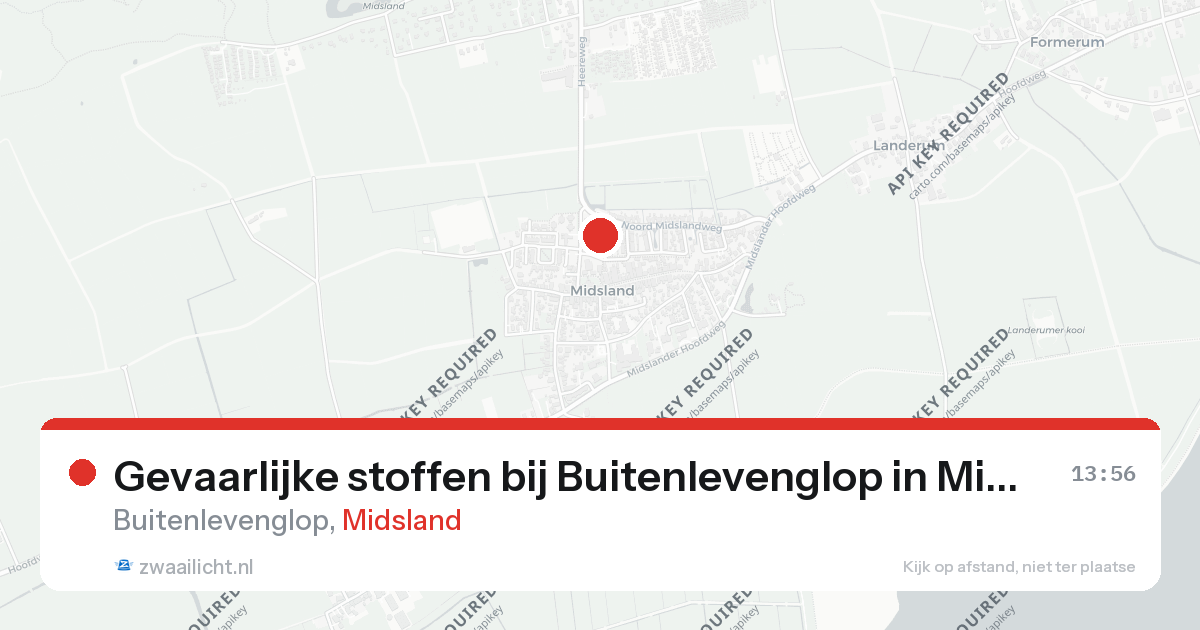 Gevaarlijke stoffen bij Buitenlevenglop in Midsland — 6 aug 2026