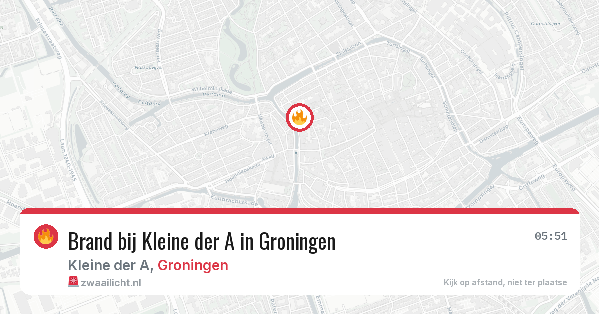 Brand bij Kleine der A in Groningen — 29 jun 2026