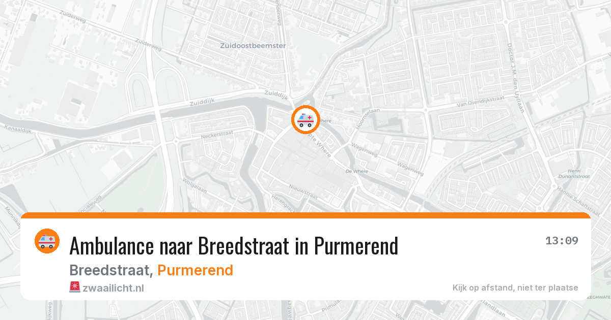 Ambulance naar Breedstraat in Purmerend — 20 mrt 2026