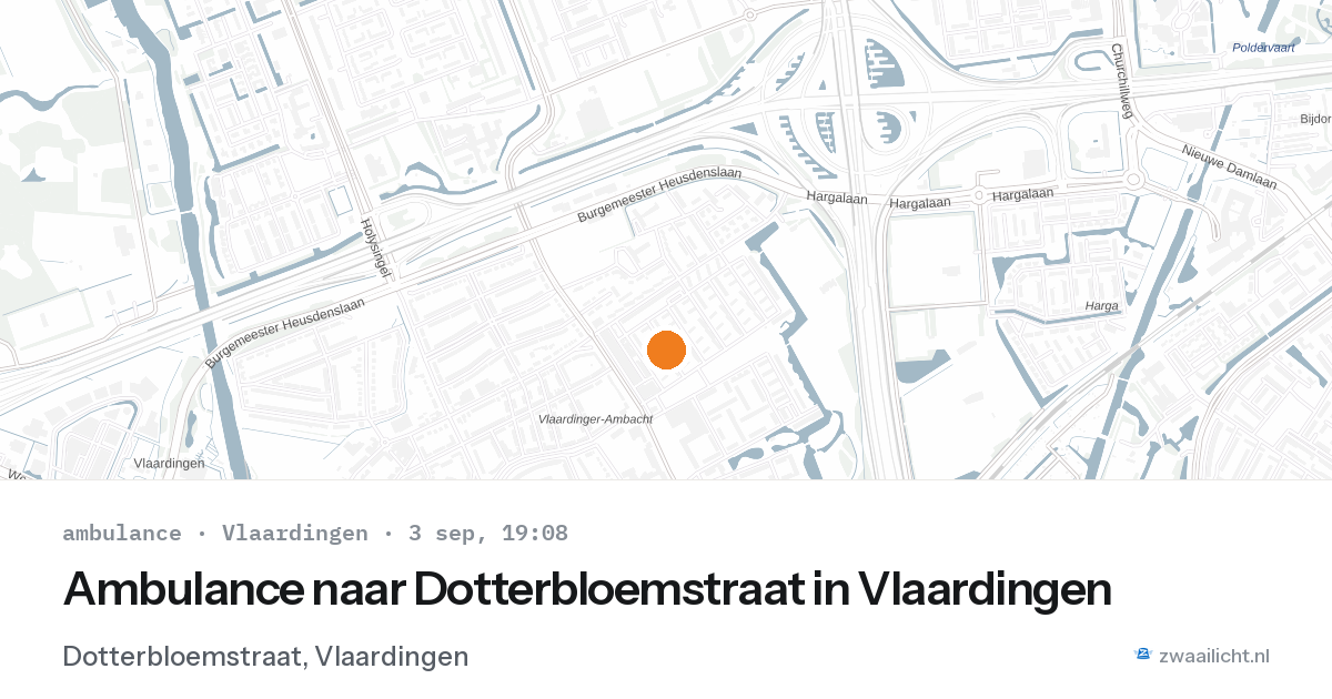 Ambulance naar Dotterbloemstraat in Vlaardingen — 3 sep 2026