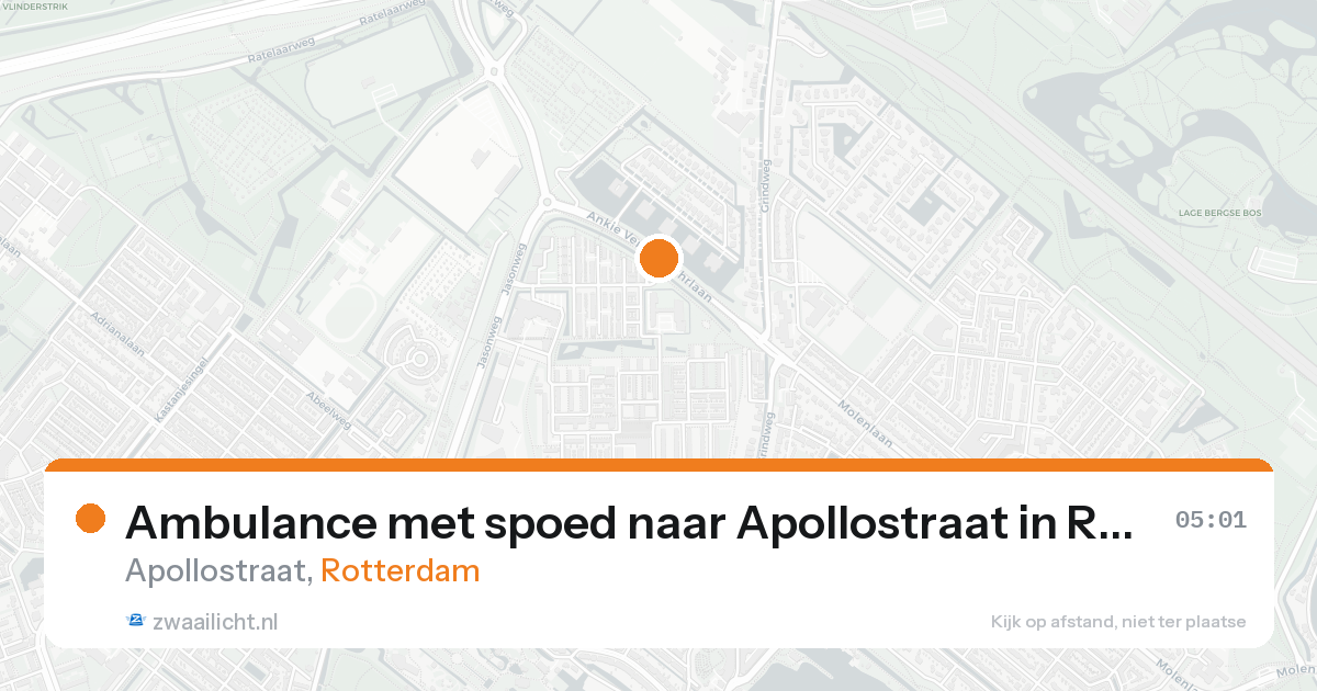 Ambulance met spoed naar Apollostraat in Rotterdam — 19 aug 2026