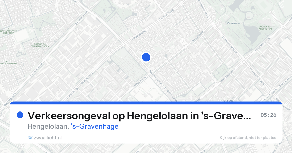 Verkeersongeval op Hengelolaan in 's-Gravenhage — 18 aug 2026