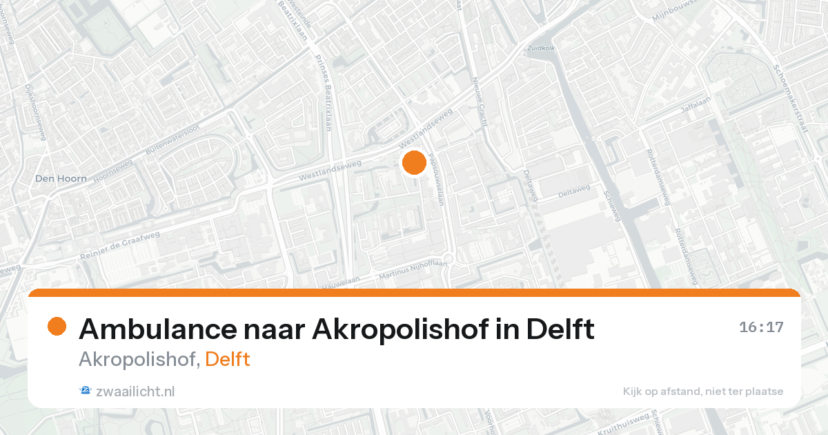 Ambulance naar Akropolishof in Delft — 24 aug 2026