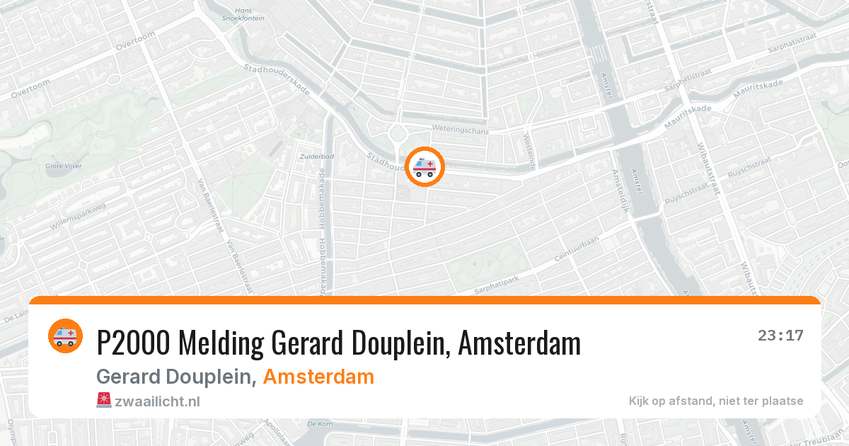 P2000 Melding Gerard Douplein, Amsterdam — 27 apr 2026