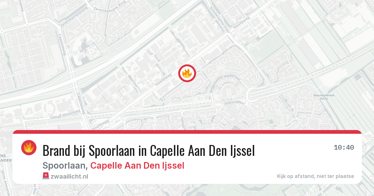 Brand bij Spoorlaan in Capelle Aan Den Ijssel — 31 jul 2026