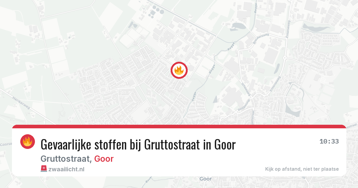 Gevaarlijke stoffen bij Gruttostraat in Goor — 21 mei 2026