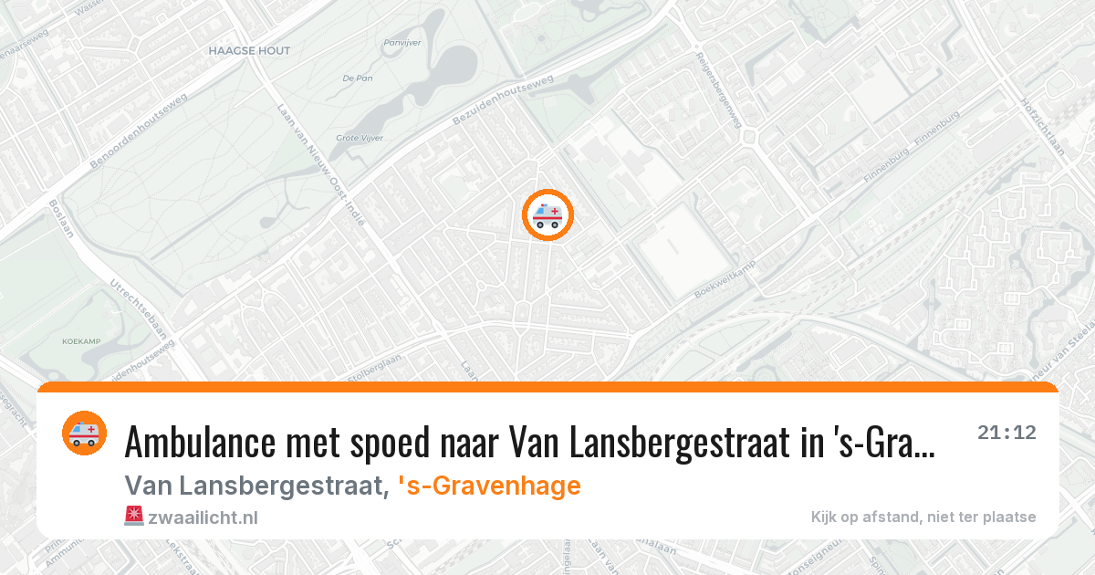 Ambulance met spoed naar Van Lansbergestraat in 's-Gravenhage — 12 jun 2026