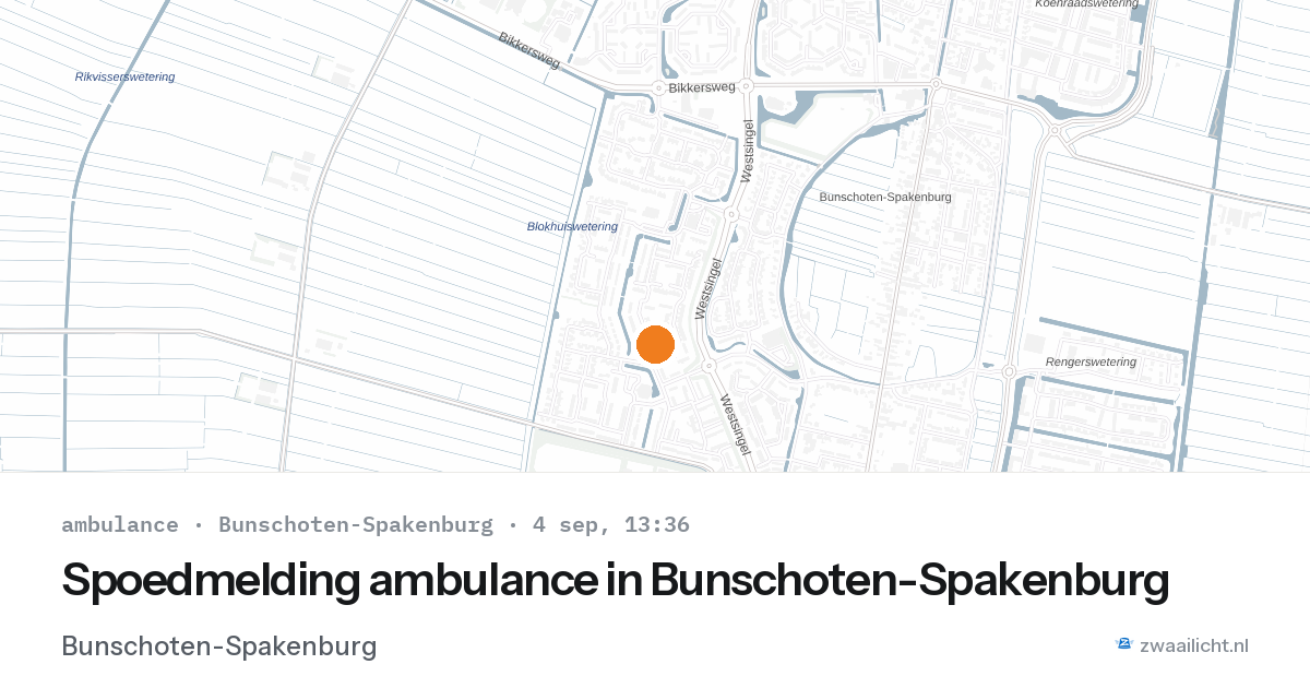 Spoedmelding ambulance in Bunschoten-Spakenburg — 4 sep 2026