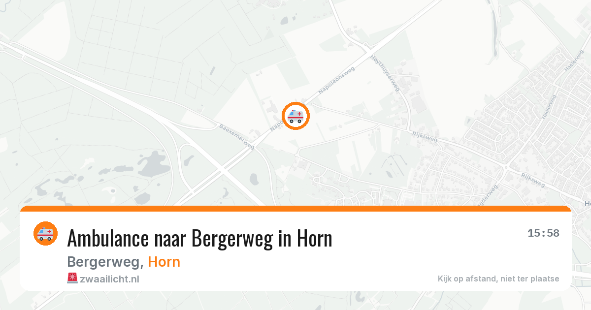 Ambulance naar Bergerweg in Horn — 28 jul 2026