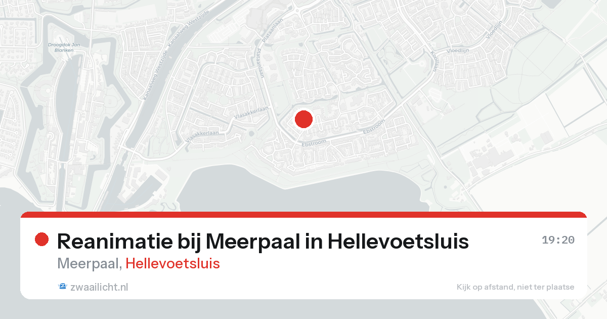 Reanimatie bij Meerpaal in Hellevoetsluis — 25 aug 2026
