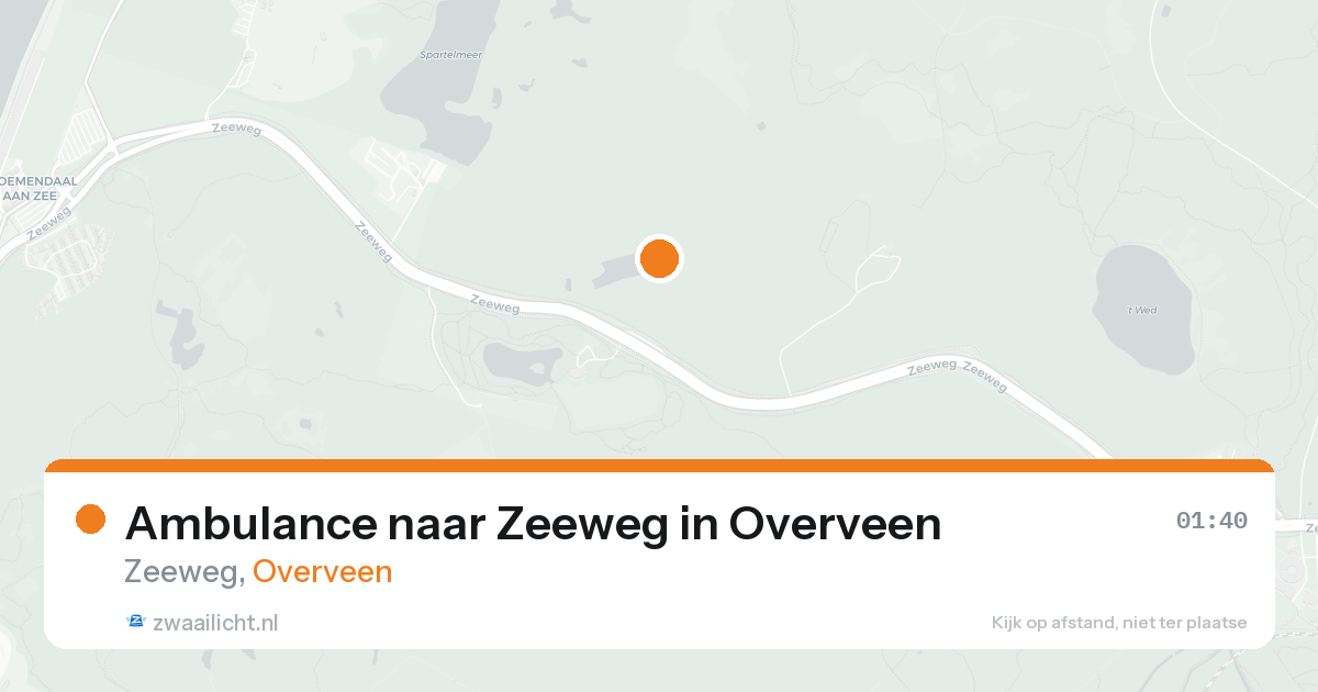 Ambulance naar Zeeweg in Overveen — 21 aug 2026