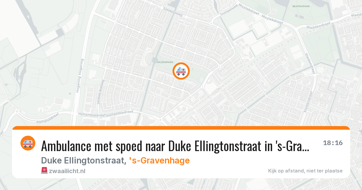 Ambulance met spoed naar Duke Ellingtonstraat in 's-Gravenhage — 11 feb 2026