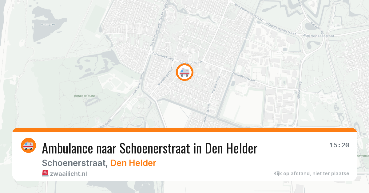 Ambulance naar Schoenerstraat in Den Helder — 12 aug 2026