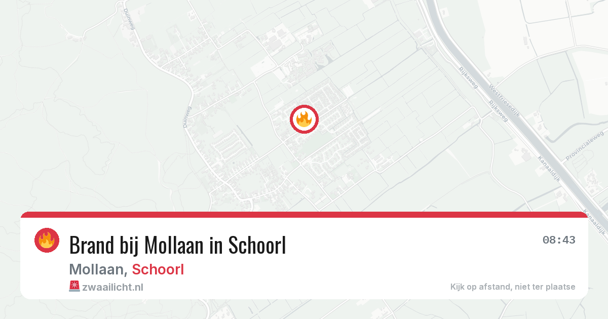 Brand bij Mollaan in Schoorl — 29 jul 2026